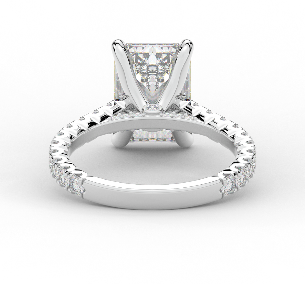 4.25CT.TW EMERALD CUT LAB DIAMOND SOLITAIRE ENGAGEMENT RING