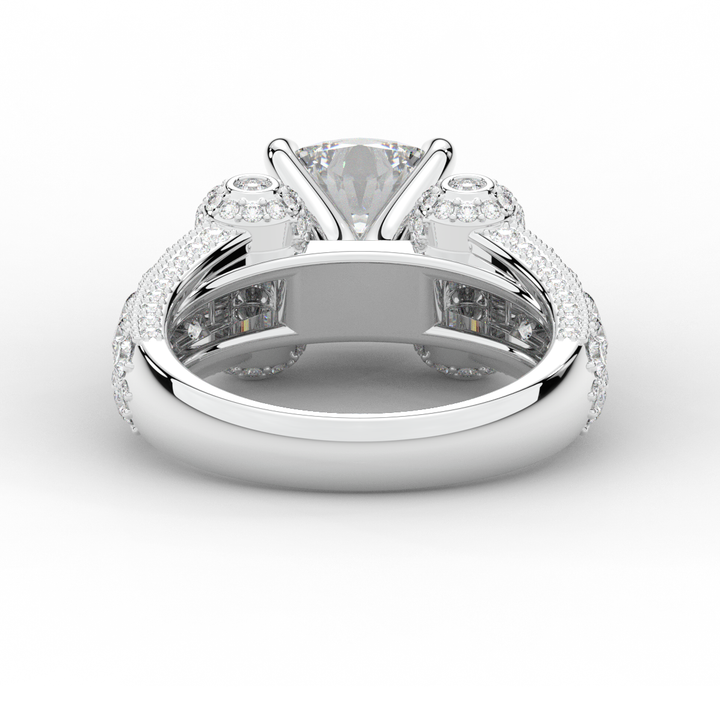 4.75CT.TW CUSHION LAB DIAMOND ENGAGEMENT RING