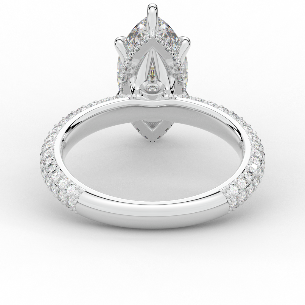 2.60CT.TW MARQUISE LAB DIAMOND ENGAGEMENT RING