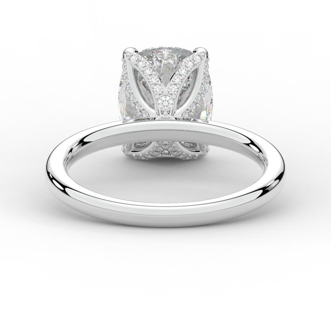 3.10CT.TW CUSHION LAB DIAMOND ENGAGEMENT RING