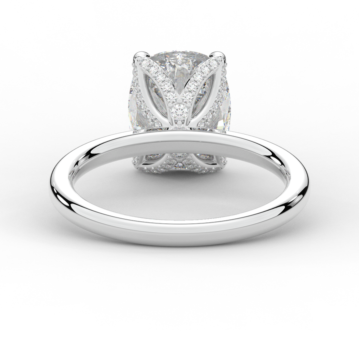 3.10CT.TW CUSHION LAB DIAMOND ENGAGEMENT RING