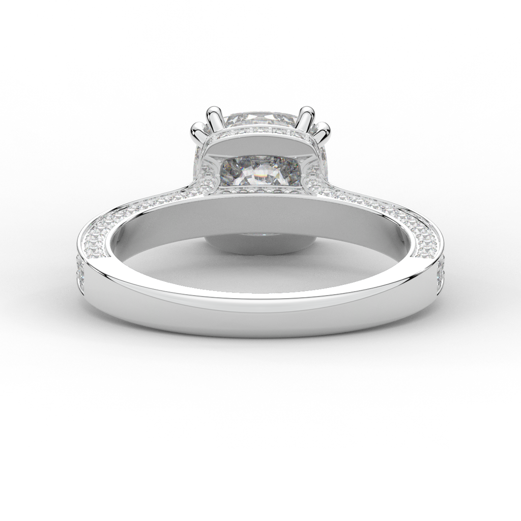 2.60CT.TW CUSHION LAB DIAMOND SOLITAIRE ENGAGEMENT RING