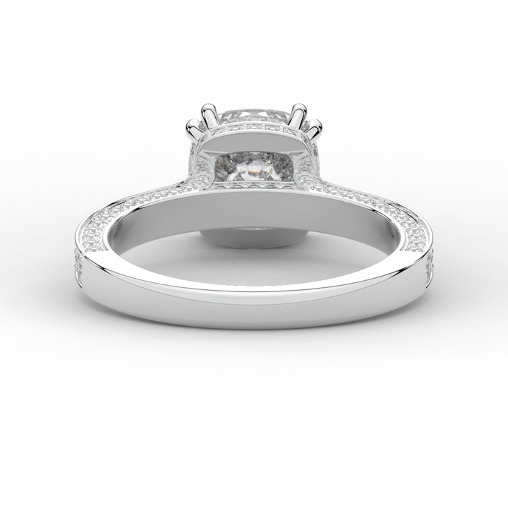 2.60CT.TW CUSHION LAB DIAMOND SOLITAIRE ENGAGEMENT RING