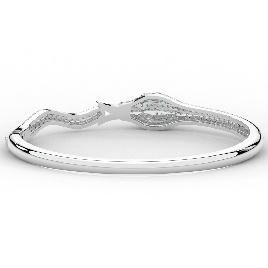 2.00CT.TW ROUND AND PEAR LAB DIAMOND SNAKE BANGLE