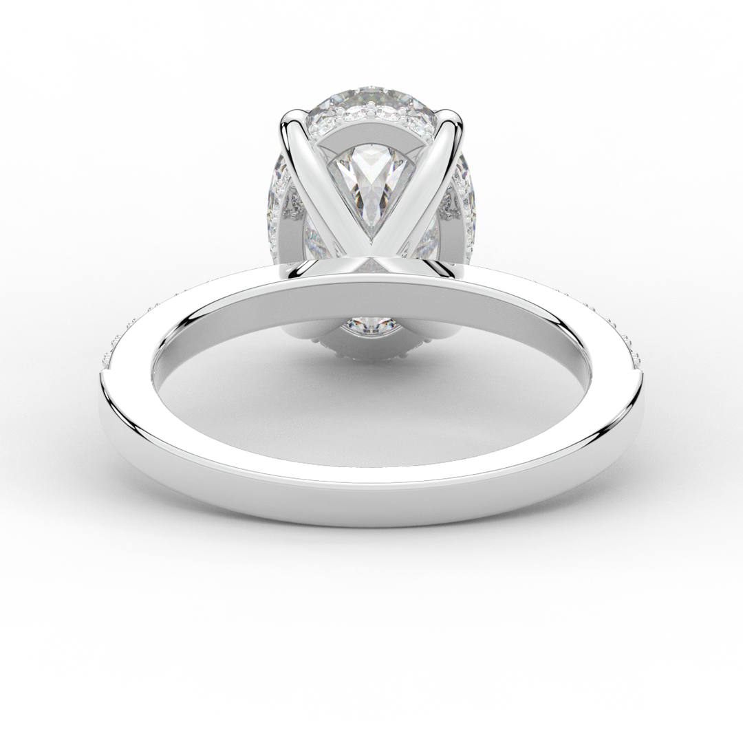 2.70CT.TW OVAL LAB DIAMOND SOLITAIRE ENGAGEMENT RING