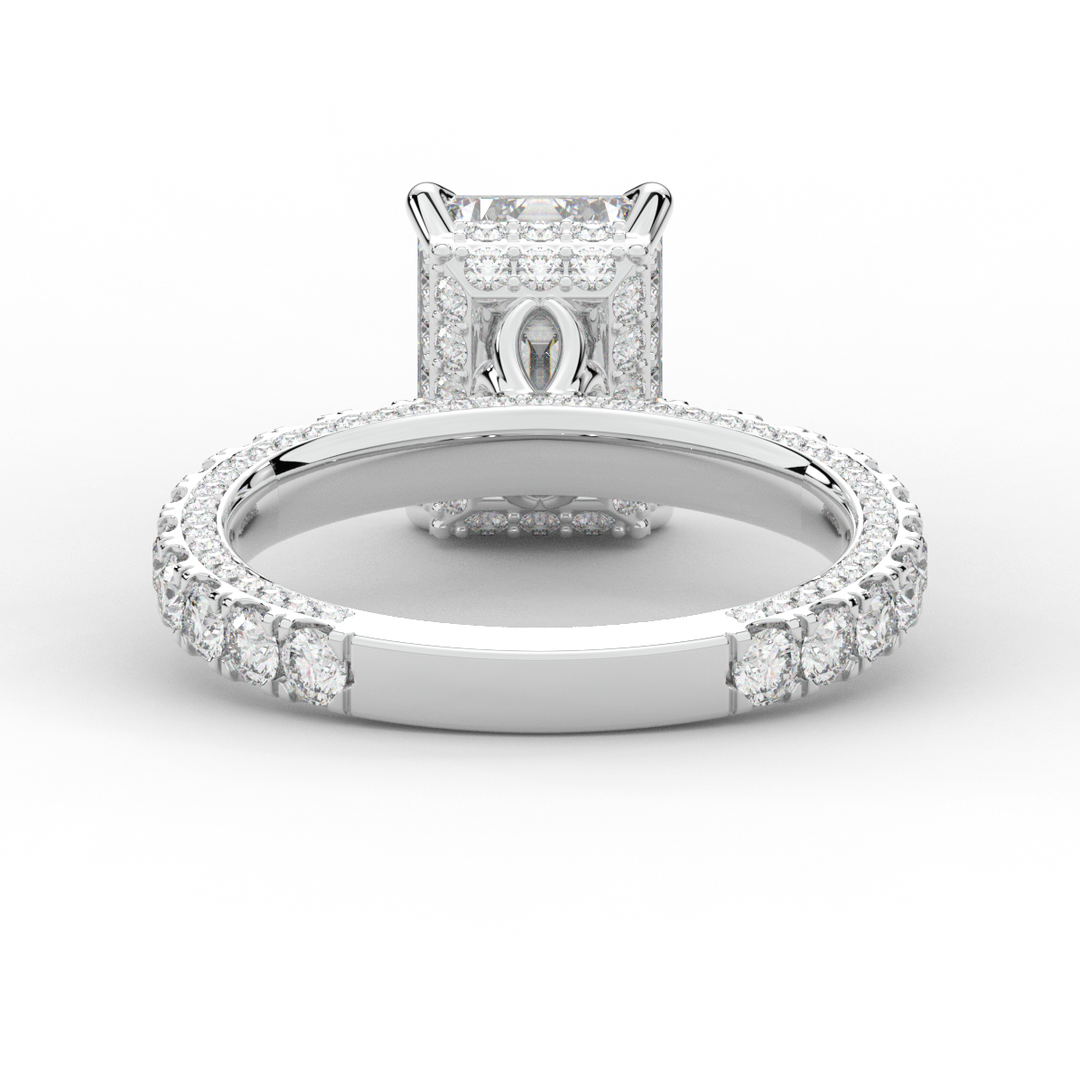 3.00CT.TW EMERALD CUT LAB DIAMOND ENGAGEMENT RING