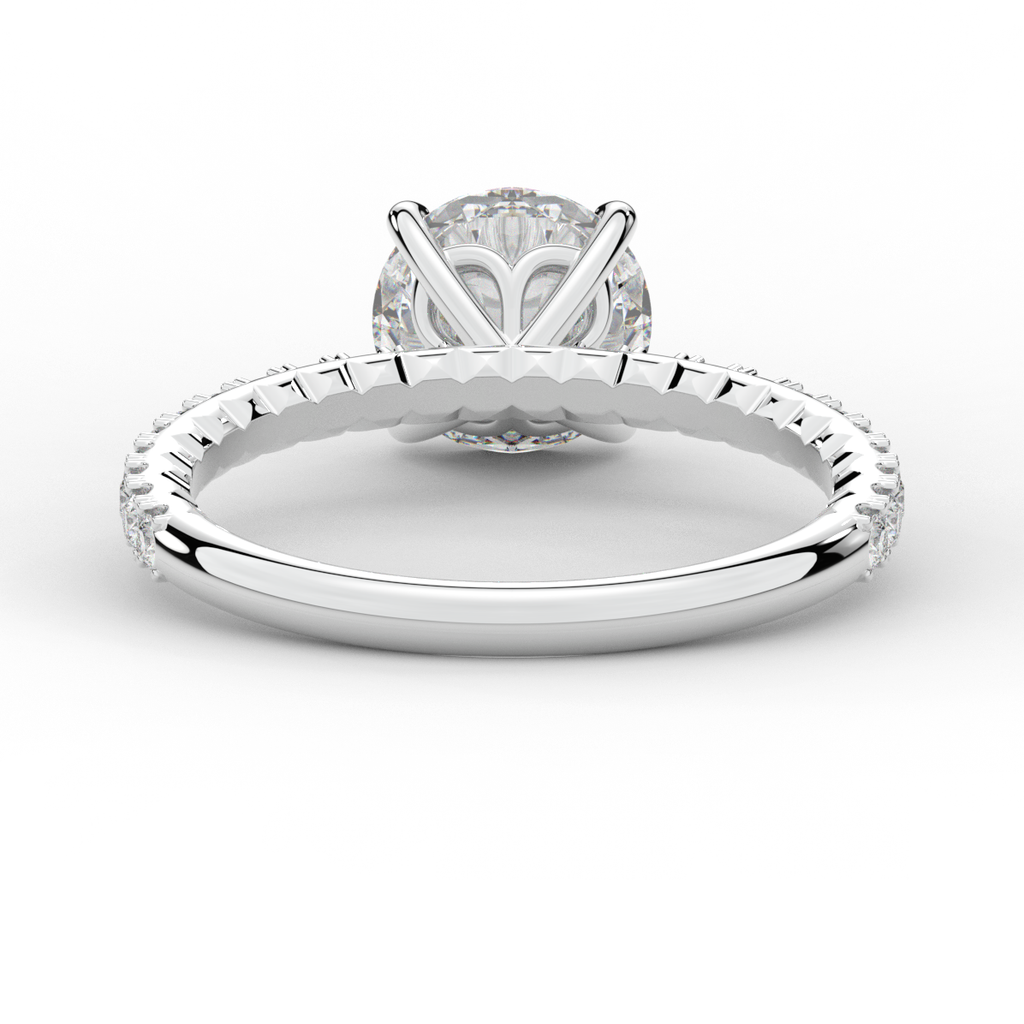 1.75CT.TW ROUND LAB DIAMOND SOLITAIRE ENGAGEMENT RING