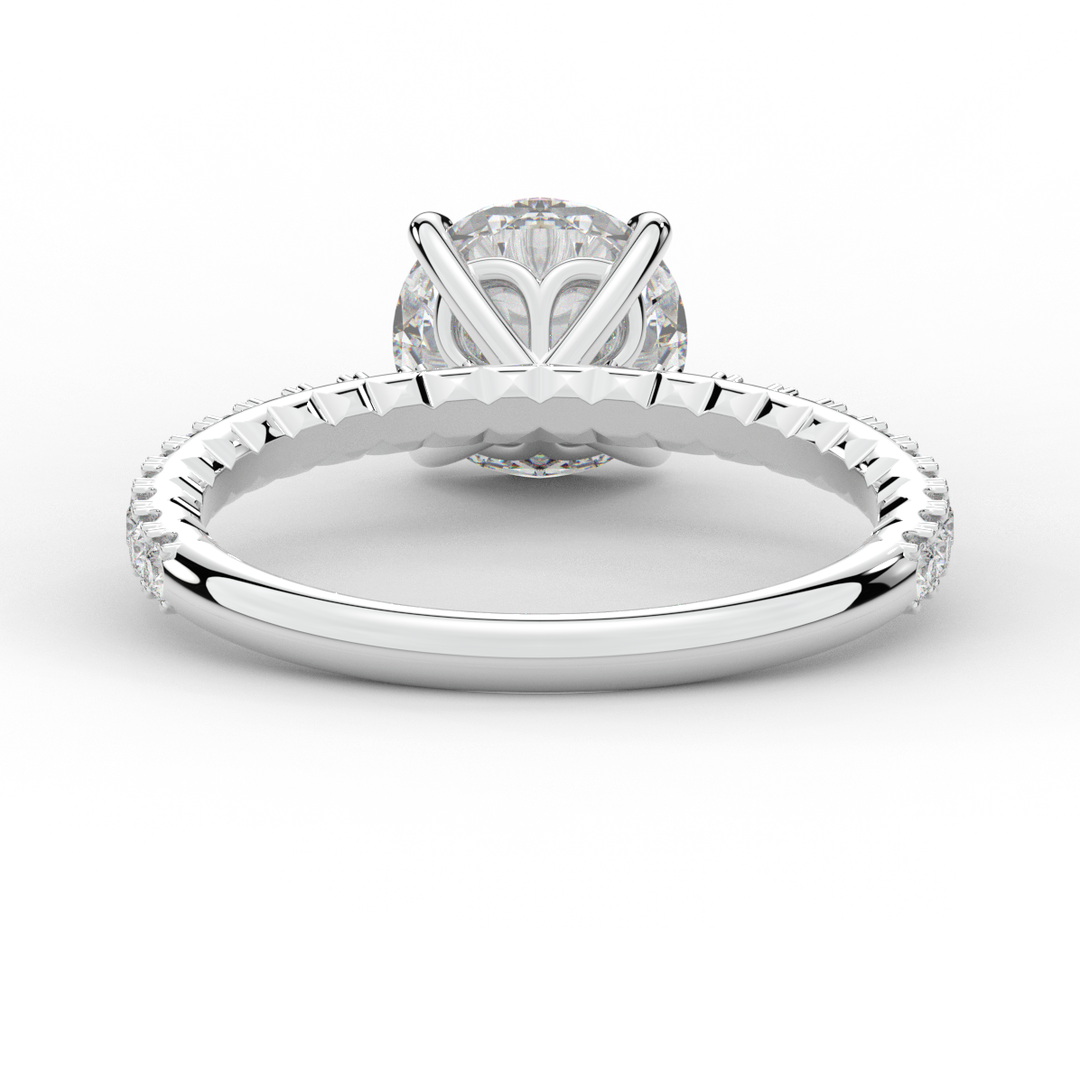 1.75CT.TW ROUND LAB DIAMOND SOLITAIRE ENGAGEMENT RING