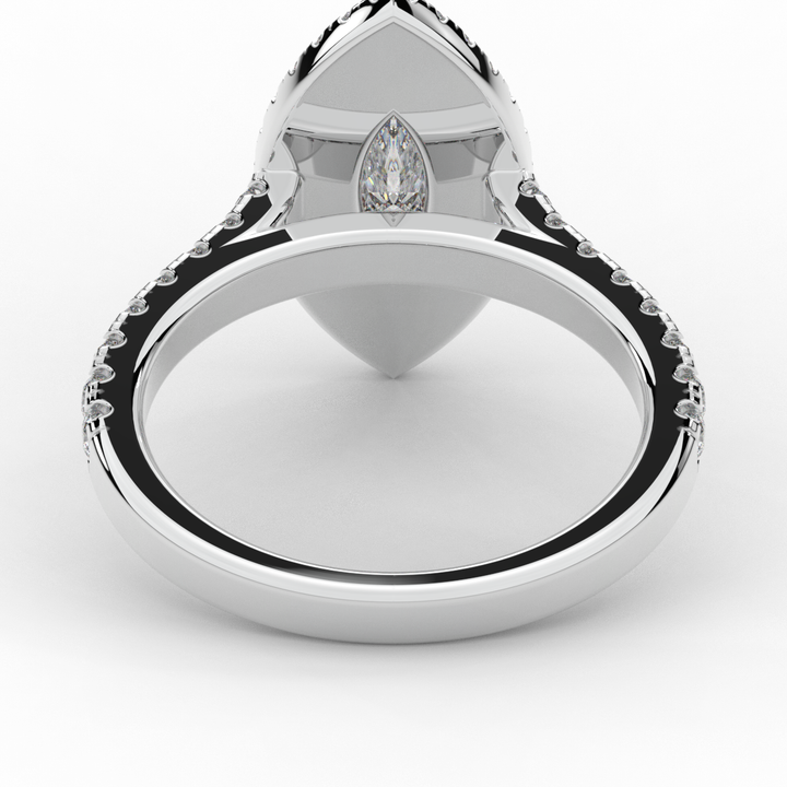 1.00CT.TW MARQUISE LAB DIAMOND HALO ENGAGEMENT RING