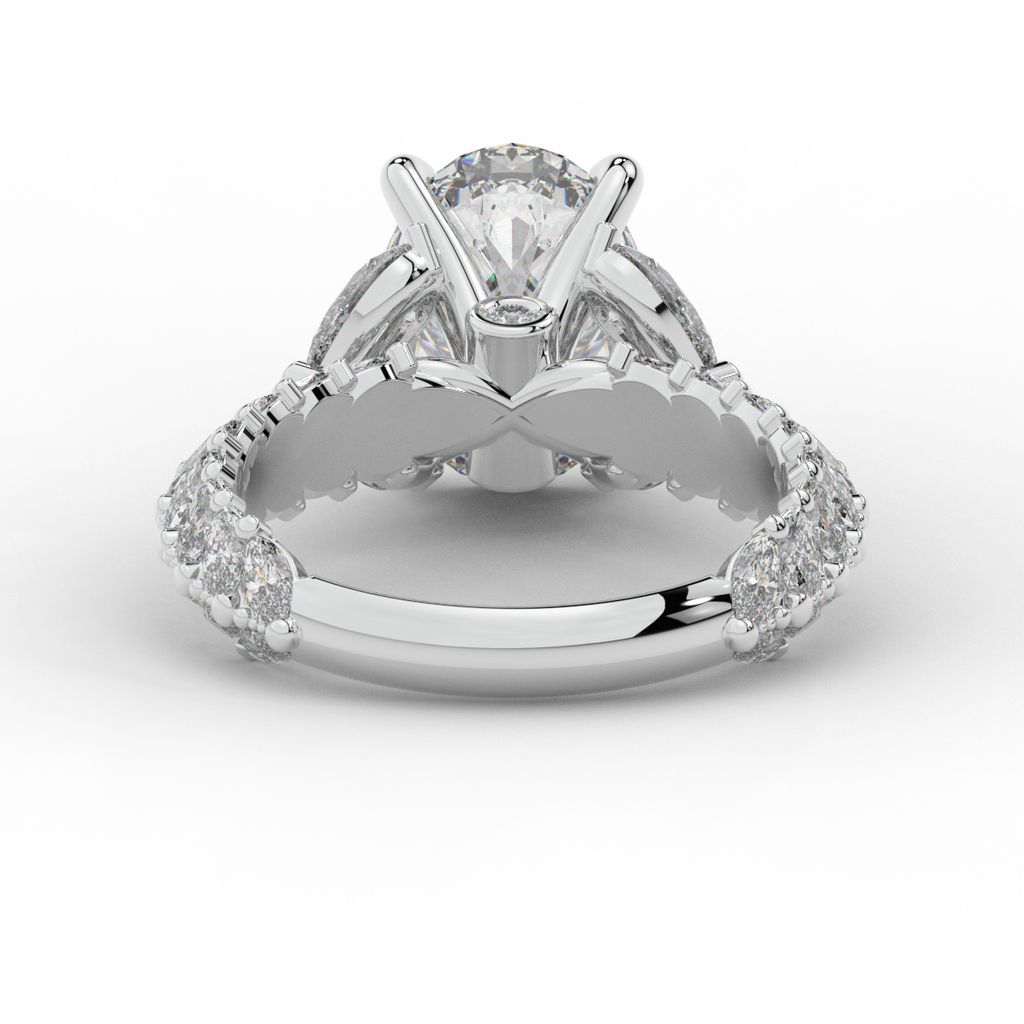 5.25CT.TW OVAL LAB DIAMOND HALO ENGAGEMENT RING