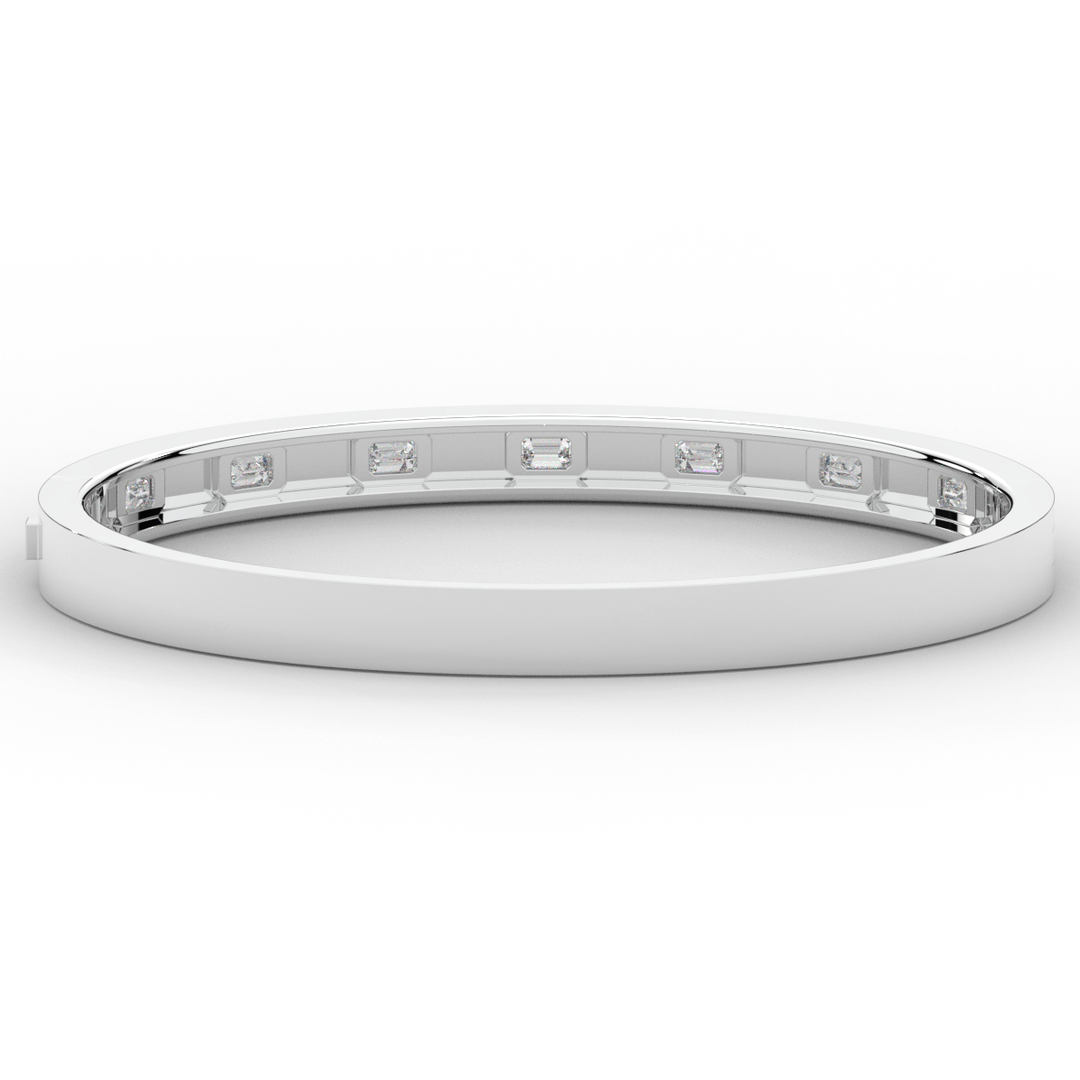 1.25CT.TW ROUND LAB DIAMOND BEZEL SET BANGLE