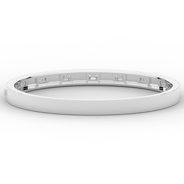 1.25CT.TW ROUND LAB DIAMOND BEZEL SET BANGLE