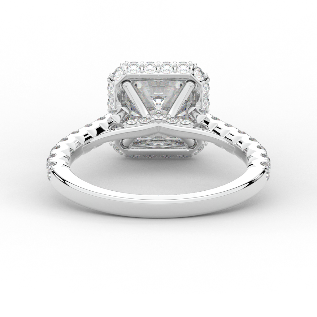 2.75CT.TW CUSHION LAB DIAMOND HALO ENGAGEMENT RING