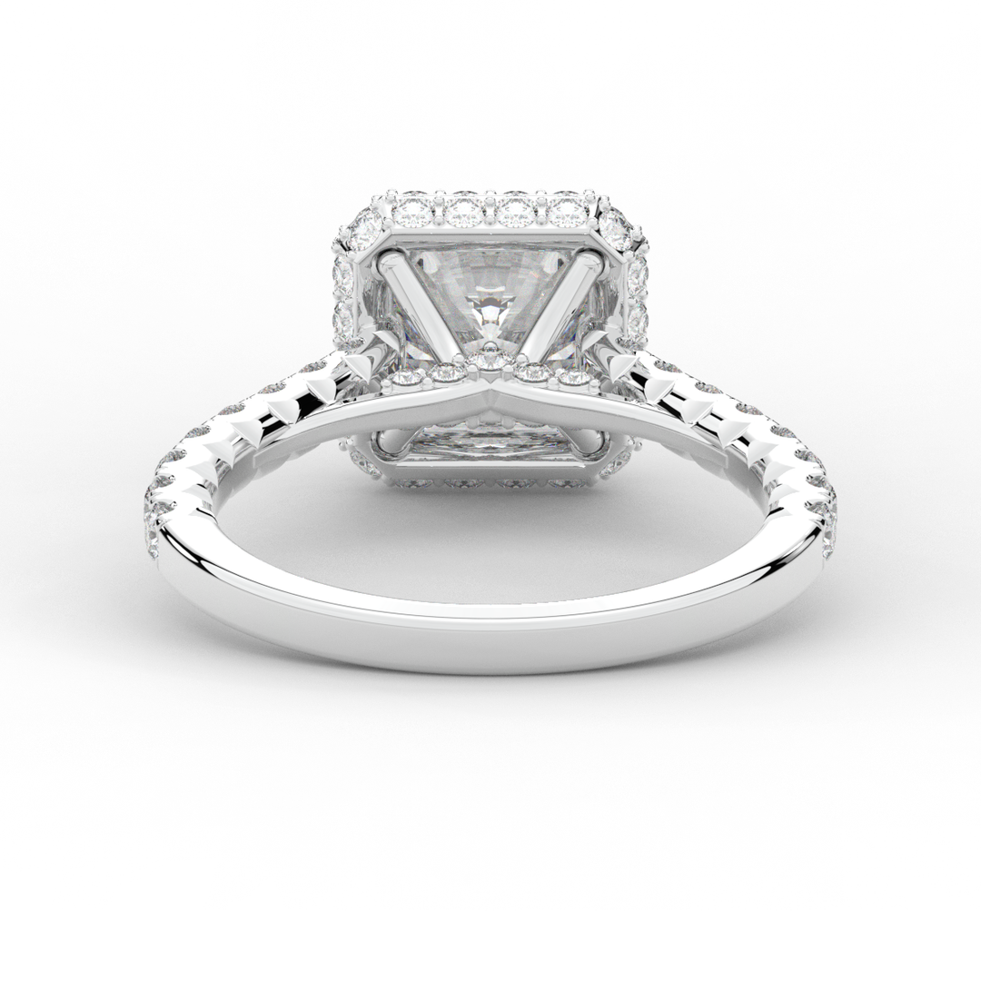 2.75CT.TW CUSHION LAB DIAMOND HALO ENGAGEMENT RING