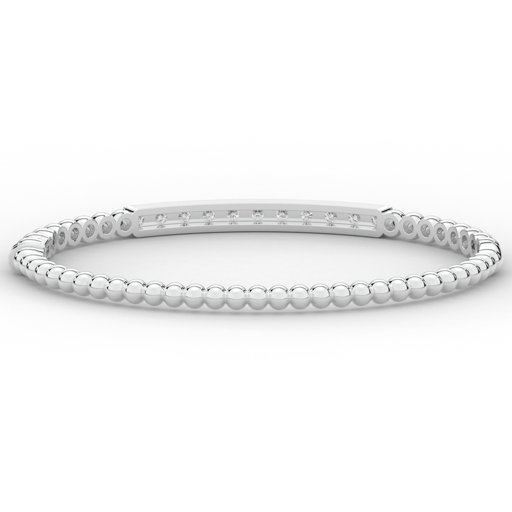 1.10CT.TW ROUND LAB DIAMOND BANGLE