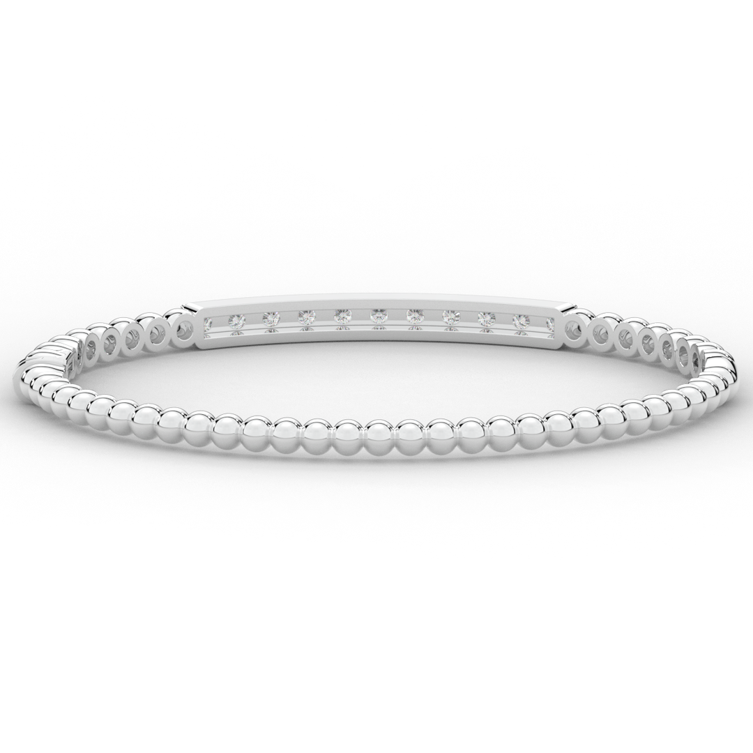 1.10CT.TW ROUND LAB DIAMOND BANGLE