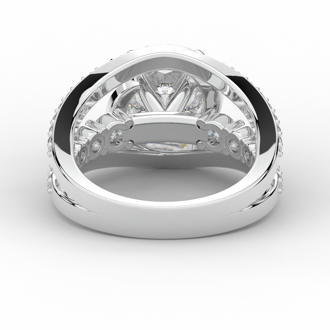 3.30CT.TW CUSHION LAB DIAMOND ENGAGEMENT RING