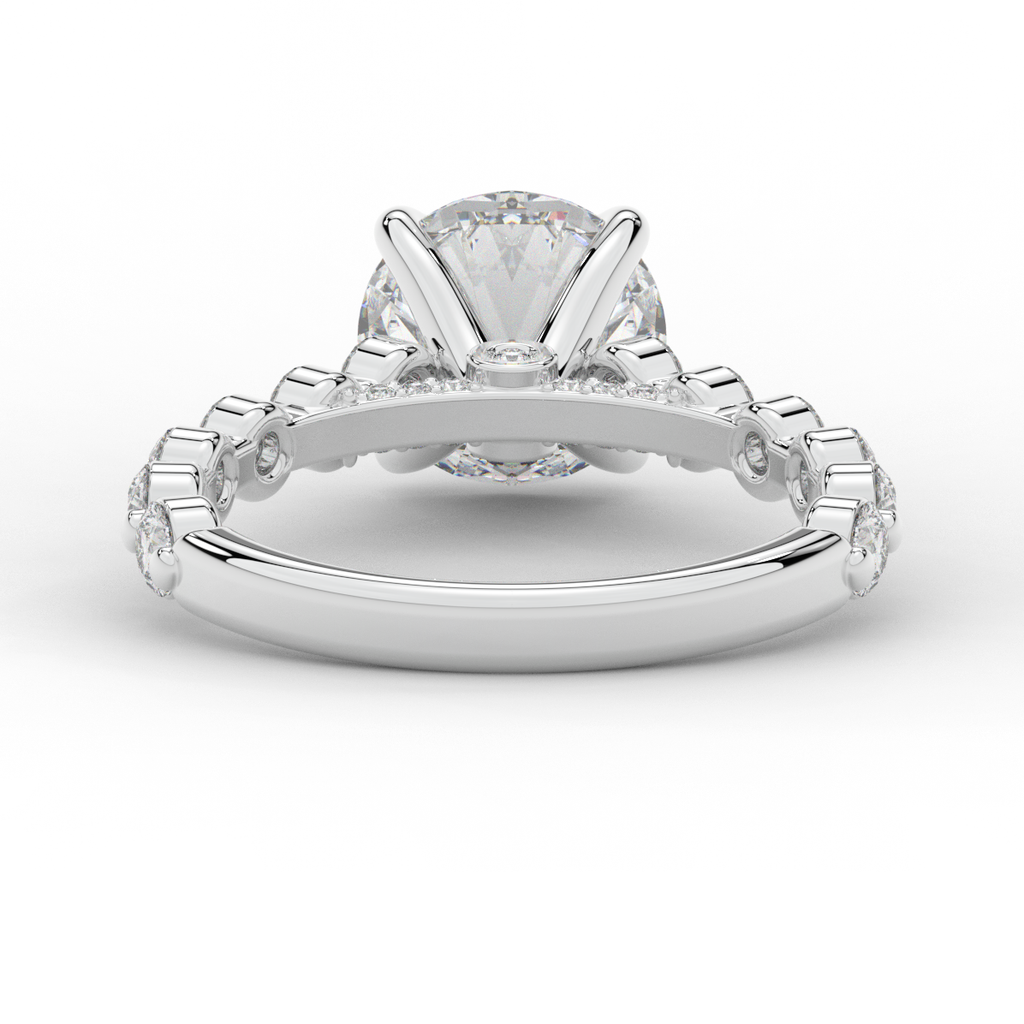 3.90CT.TW ROUND LAB DIAMOND ENGAGEMENT RING