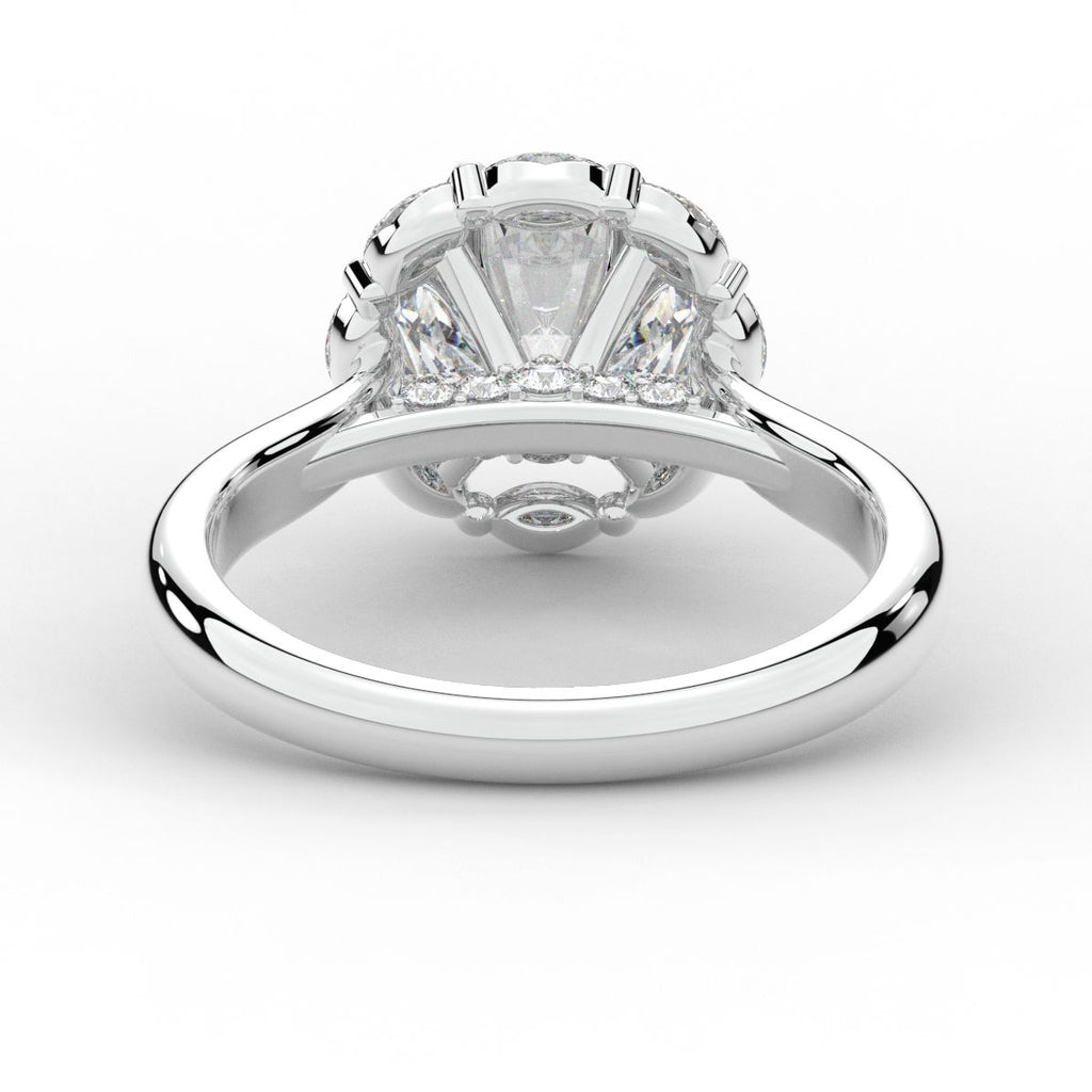 2.40CT.TW ROUND LAB DIAMOND HALO ENGAGEMENT RING