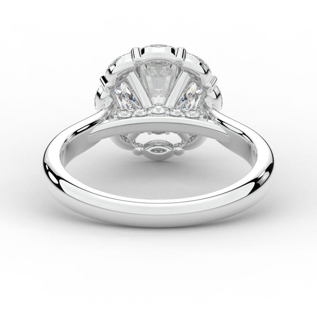 2.40CT.TW ROUND LAB DIAMOND HALO ENGAGEMENT RING