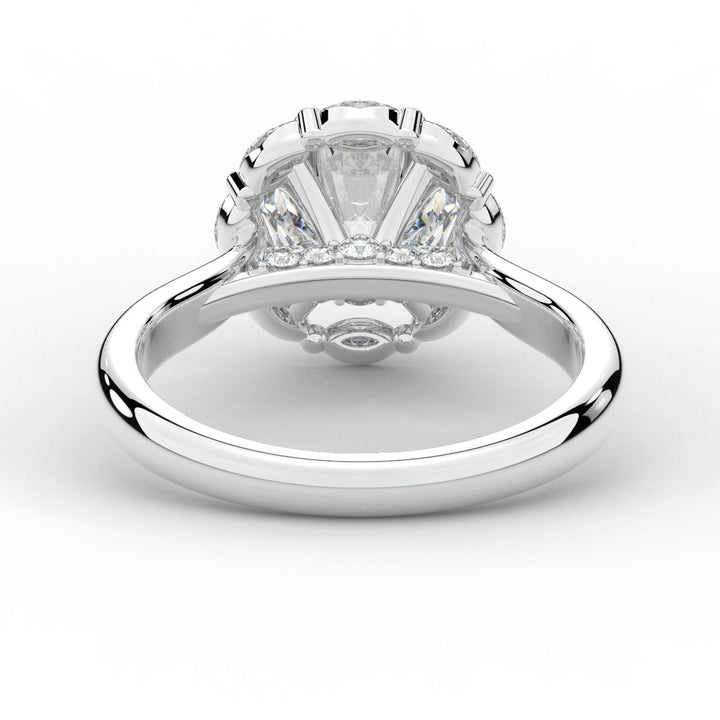 2.40CT.TW ROUND LAB DIAMOND HALO ENGAGEMENT RING