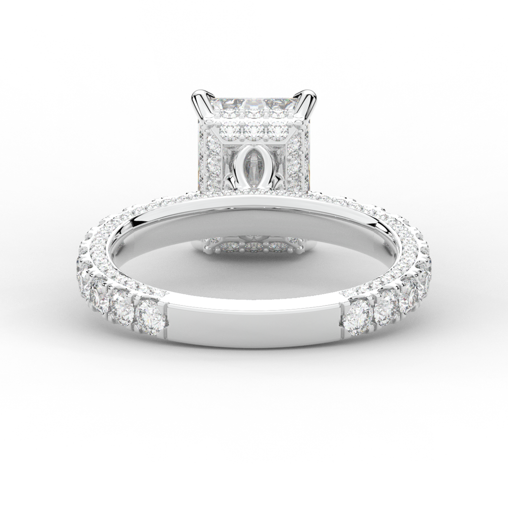 3.00CT.TW RADIANT LAB DIAMOND ENGAGEMENT RING