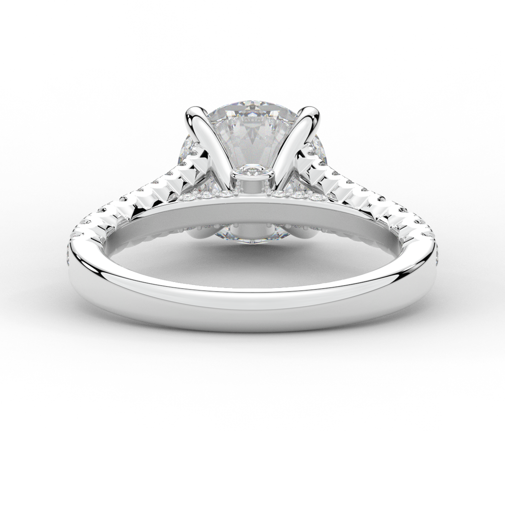 2.45CT.TW ROUND LAB DIAMOND ENGAGEMENT RING