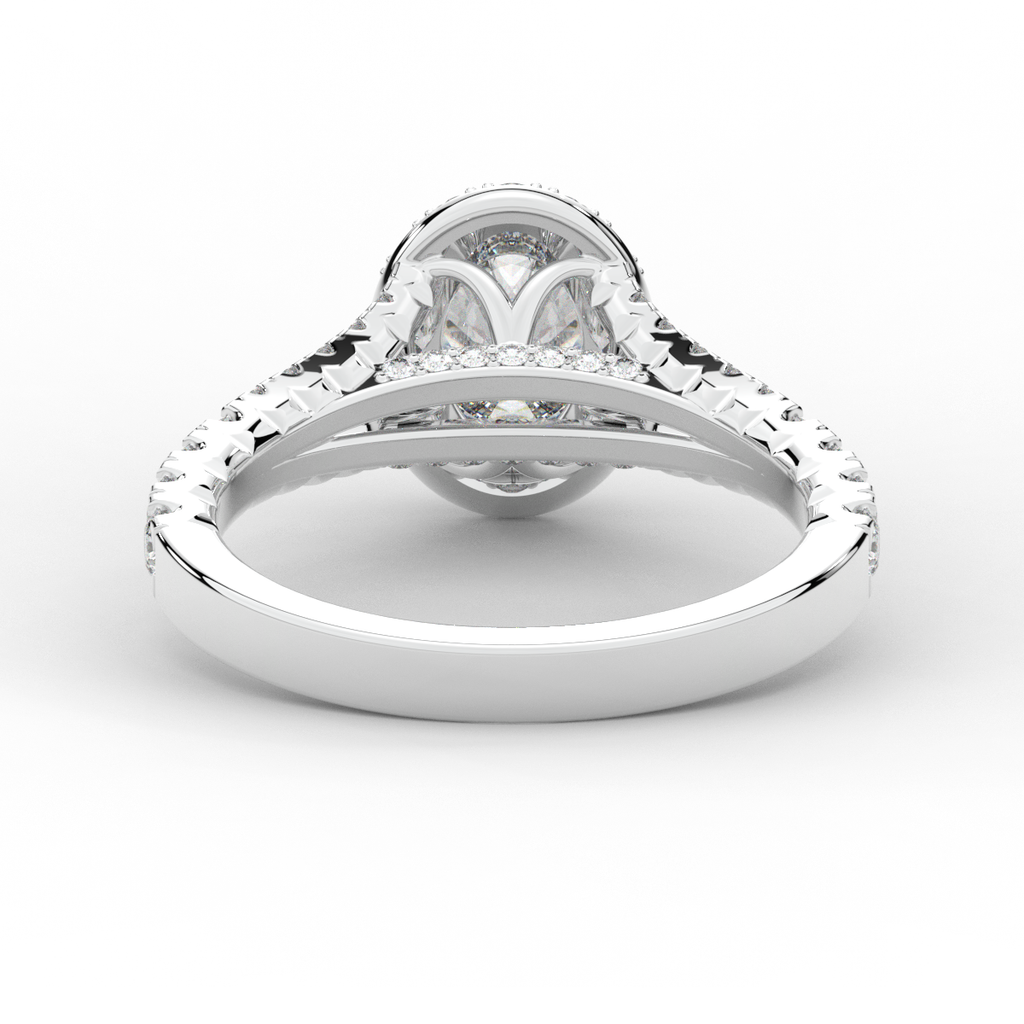 1.60CT.TW OVAL LAB DIAMOND ENGAGEMENT RING