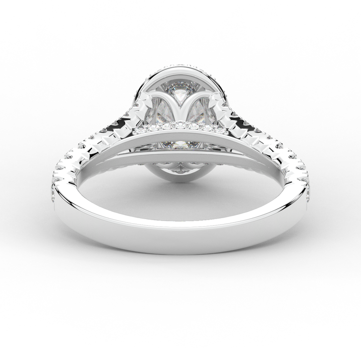 1.60CT.TW OVAL LAB DIAMOND ENGAGEMENT RING