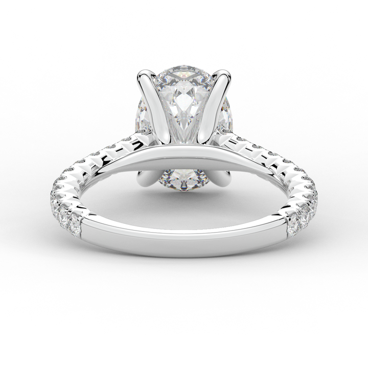 2.40CT.TW OVAL LAB DIAMOND ENGAGEMENT RING