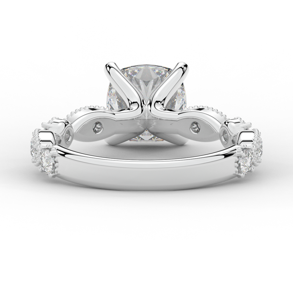 2.50CT.TW CUSHION LAB DIAMOND SOLITAIRE ENGAGEMENT RING