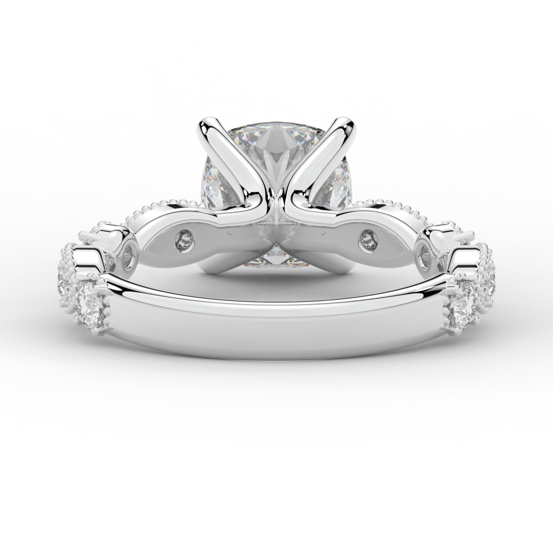 2.50CT.TW CUSHION LAB DIAMOND SOLITAIRE ENGAGEMENT RING