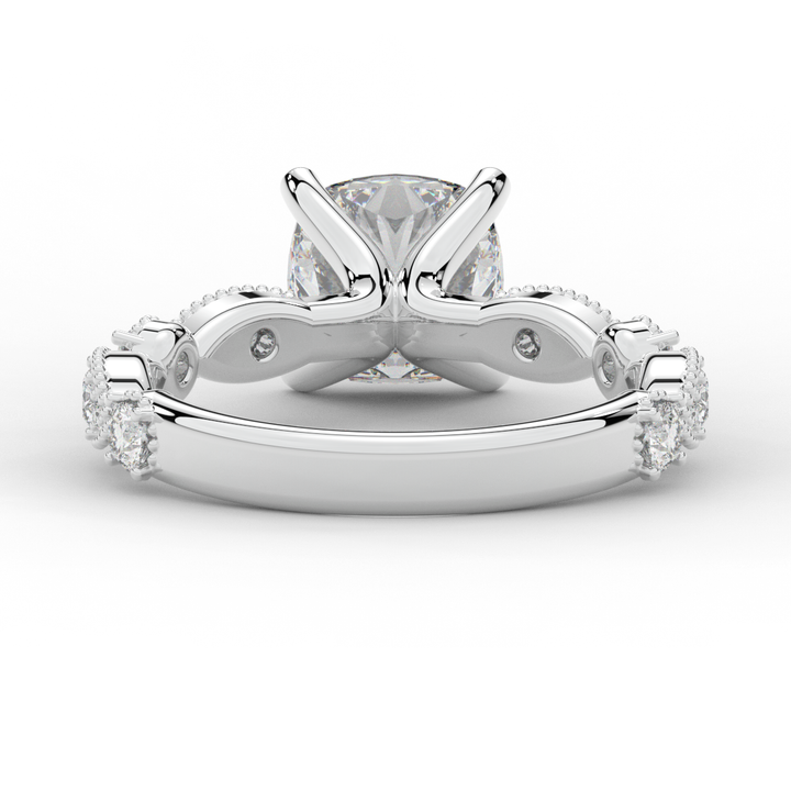 2.50CT.TW CUSHION LAB DIAMOND SOLITAIRE ENGAGEMENT RING