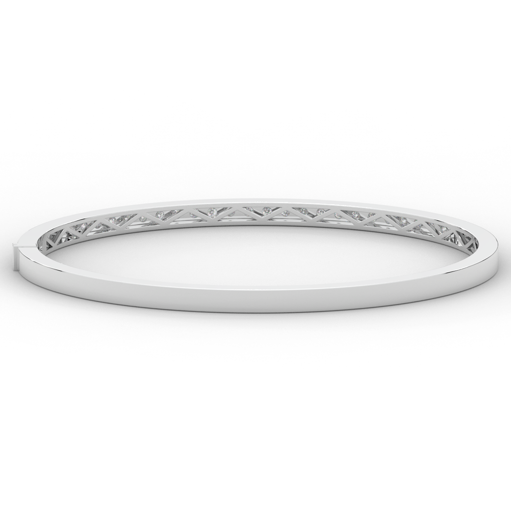 0.90CT.TW ROUND LAB DIAMOND BANGLE