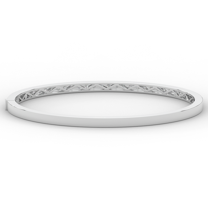 0.90CT.TW ROUND LAB DIAMOND BANGLE