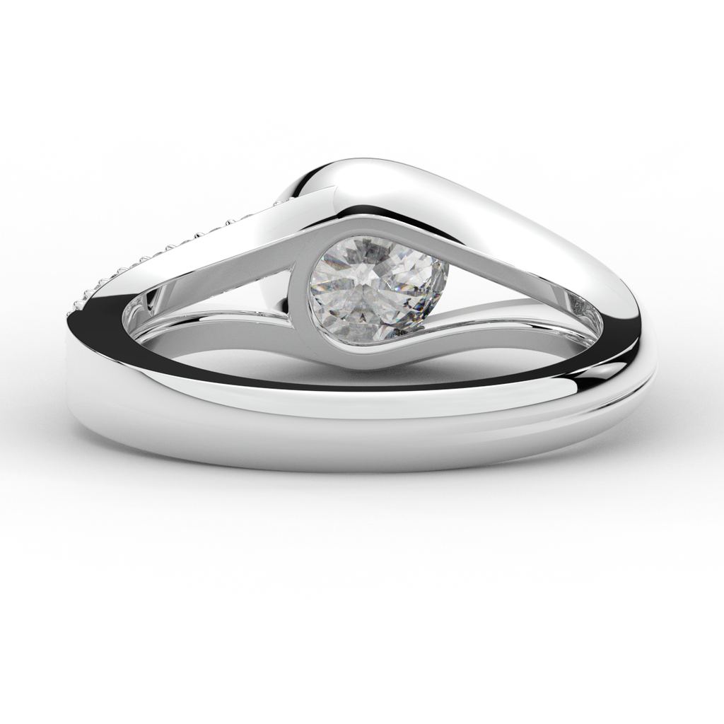 1.10CT.TW ROUND LAB DIAMOND SOLITAIRE ENGAGEMENT RING