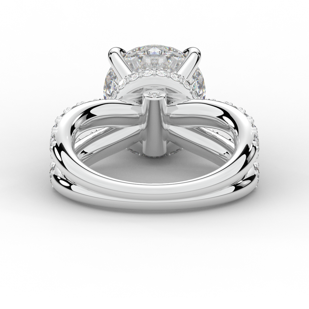 6.25CT.TW ROUND LAB DIAMOND ENGAGEMENT RING