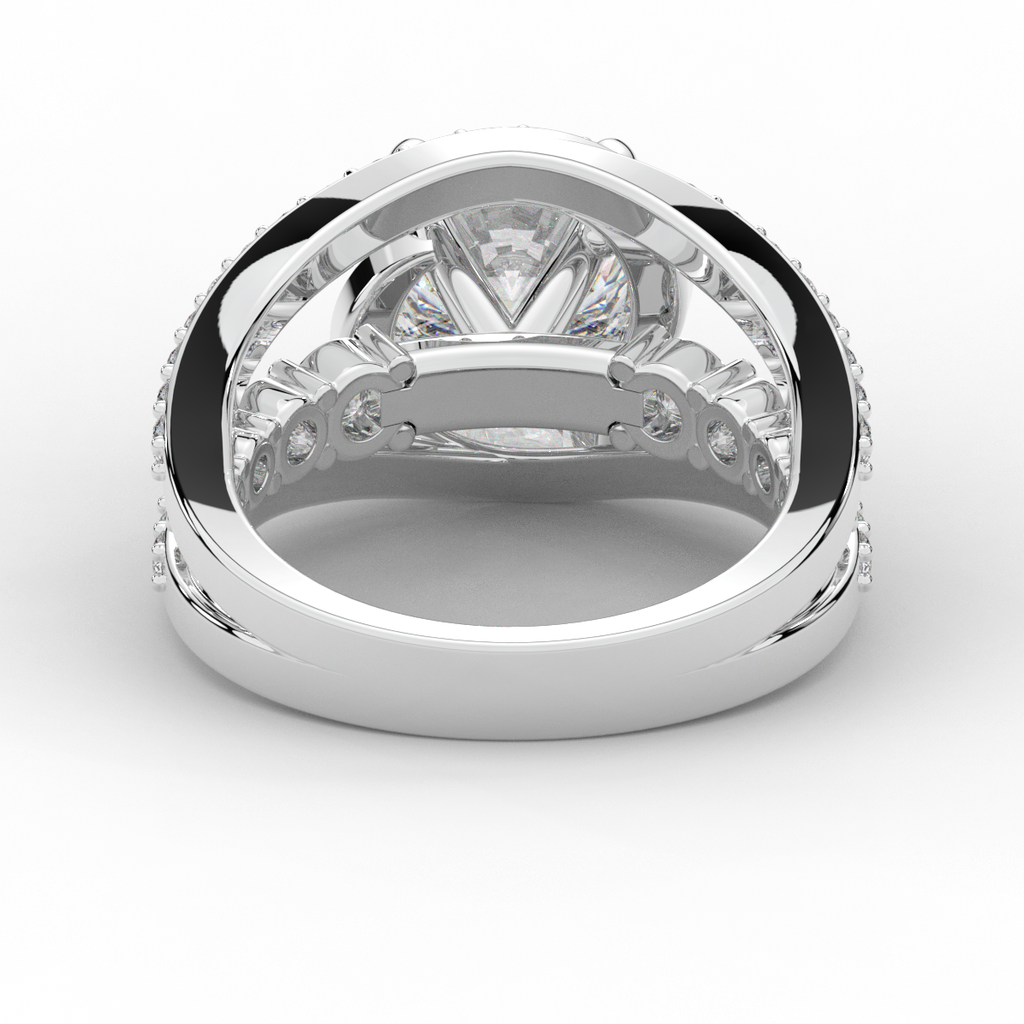 3.30CT.TW ROUND LAB DIAMOND ENGAGEMENT RING