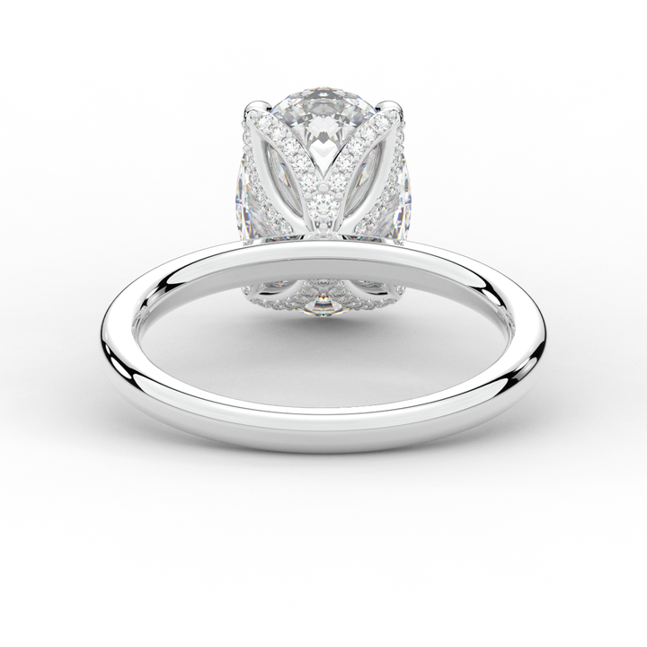 3.10CT.TW OVAL LAB DIAMOND ENGAGEMENT RING