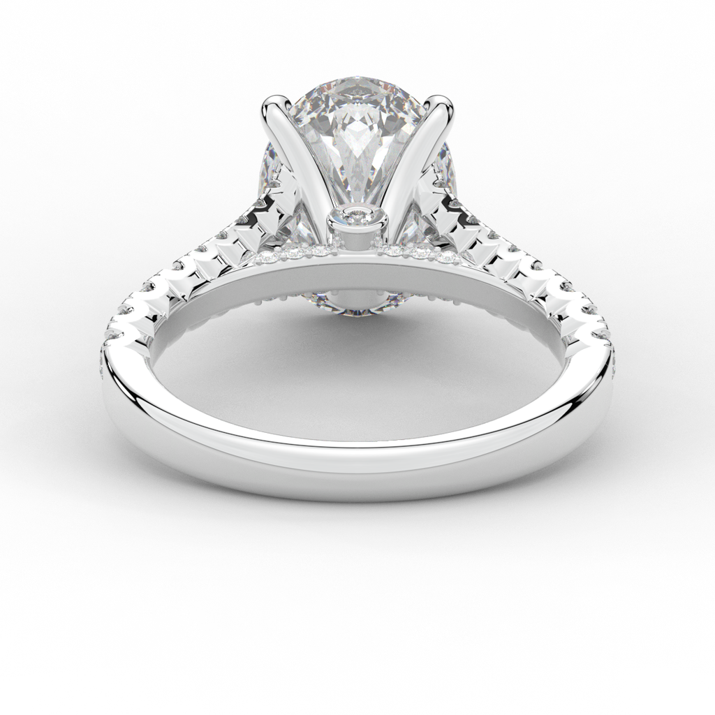 3.45CT.TW OVAL LAB DIAMOND ENGAGEMENT RING