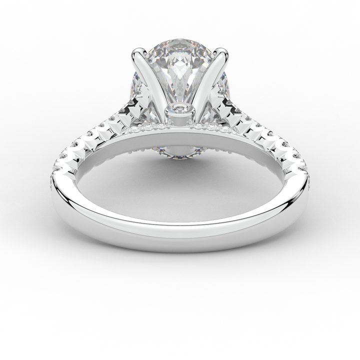 3.45CT.TW OVAL LAB DIAMOND ENGAGEMENT RING