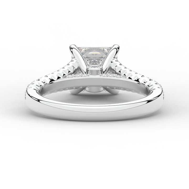 2.45CT.TW PRINCESS LAB DIAMOND ENGAGEMENT RING