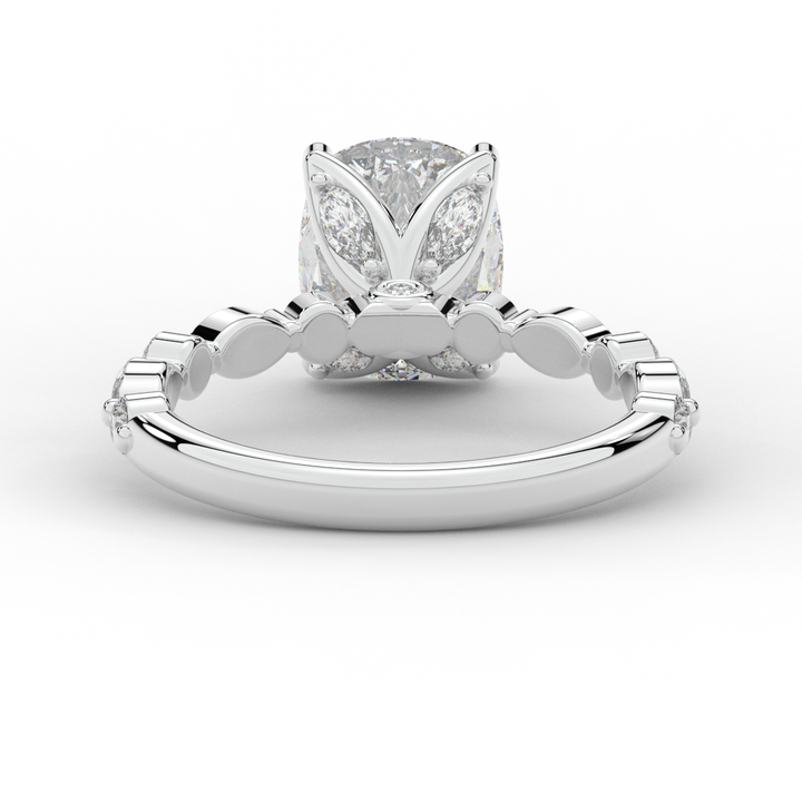 2.60CT.TW CUSHION LAB DIAMOND SOLITAIRE ENGAGEMENT RING