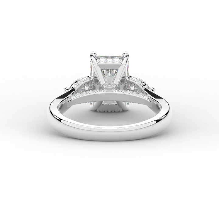 2.40CT.TW RADIANT LAB DIAMOND 3 STONE ENGAGEMENT RING