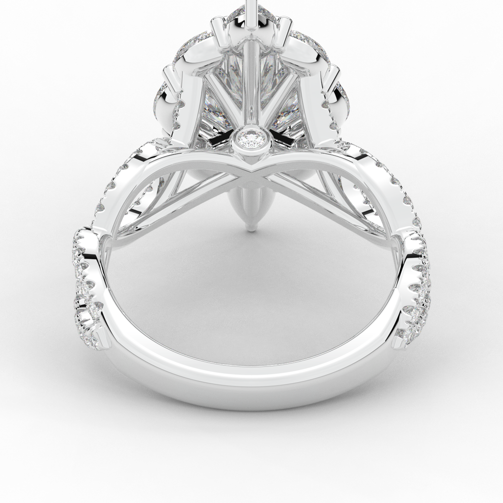 3.00CT.TW OVAL LAB DIAMOND HALO ENGAGEMENT RING