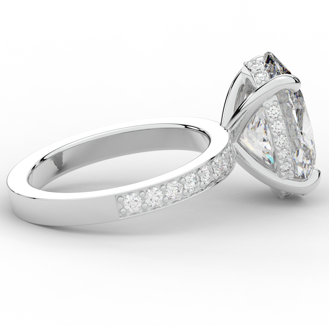 4.30CT.TW OVAL LAB DIAMOND BAND ENGAGEMENT RING