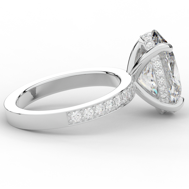 4.30CT.TW OVAL LAB DIAMOND BAND ENGAGEMENT RING