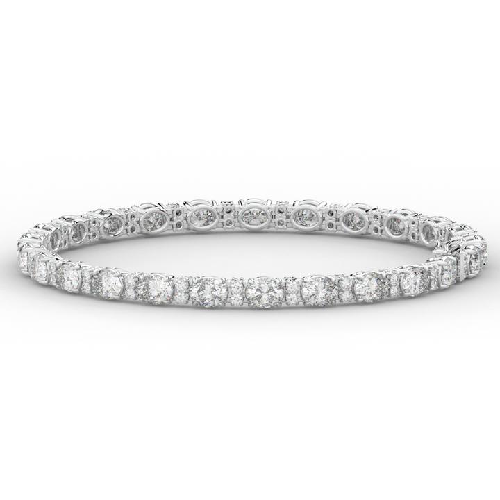 9.25CT.TW OVAL AND ROUND LAB DIAMOND TENNIS BRACELET - Nazarelle