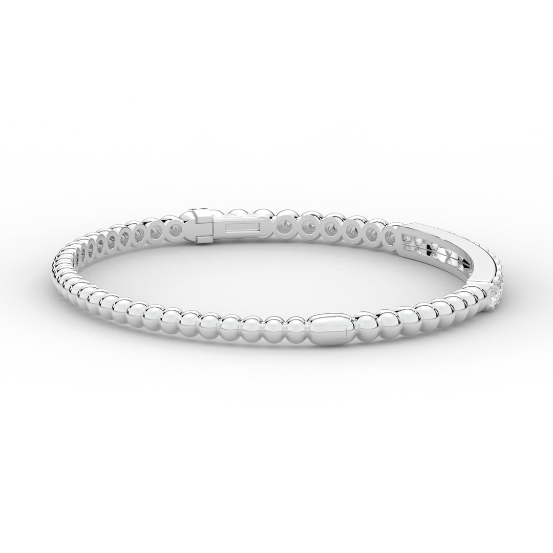 1.10CT.TW ROUND LAB DIAMOND BANGLE