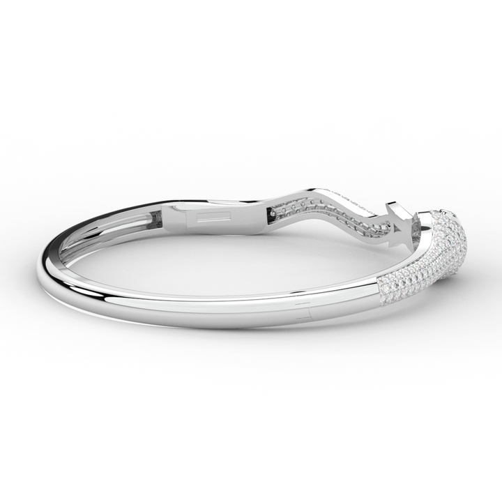 2.00CT.TW ROUND AND PEAR LAB DIAMOND SNAKE BANGLE